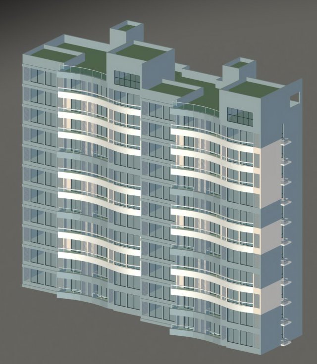 city government office building architectural design - 143 3D Model .c4d .max .obj .3ds .fbx .stl .blend 