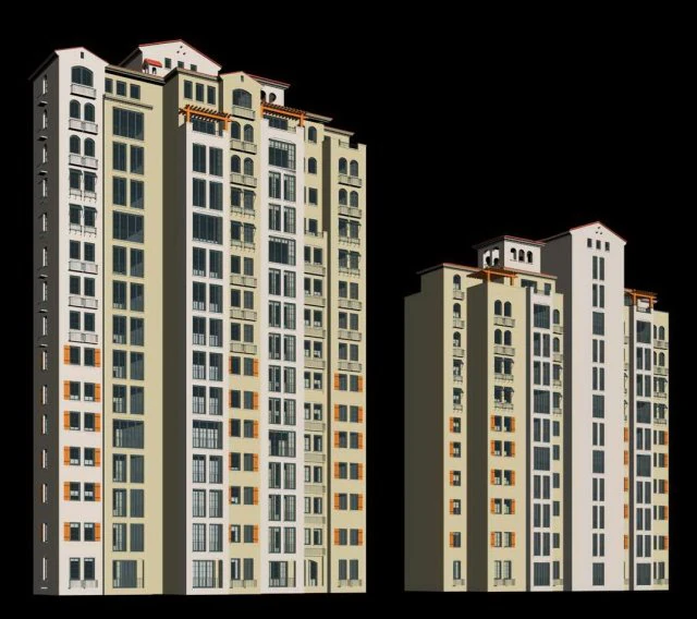 city government office building architectural design - 146 3D Model .c4d .max .obj .3ds .fbx .stl .blend 