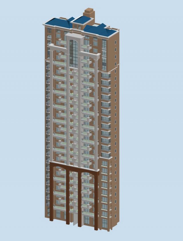 city government office building architectural design - 148 Modello 3D .c4d .max .obj .3ds .fbx .stl .blend 