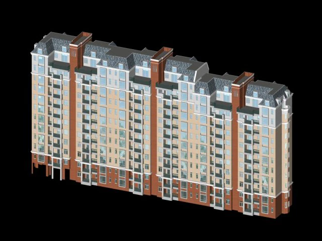 city government office building architectural design - 151 3D Model .c4d .max .obj .3ds .fbx .stl .blend 