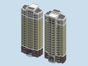 city government office building architectural design - 166 3D Model