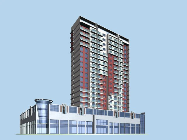 city government office building architectural design - 167 3D Model .c4d .max .obj .3ds .fbx .stl .blend