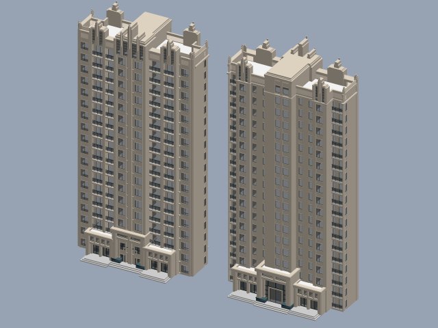 city government office building architectural design - 168 3D Модель .c4d .max .obj .3ds .fbx .stl .blend 