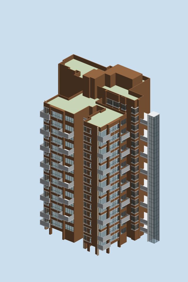 city government office building architectural design - 169 3D Model .c4d .max .obj .3ds .fbx .stl .blend 