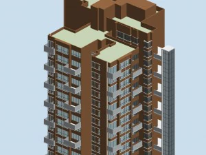 projekt architektoniczny budynku biurowego władz miejskich - 169 Model 3D