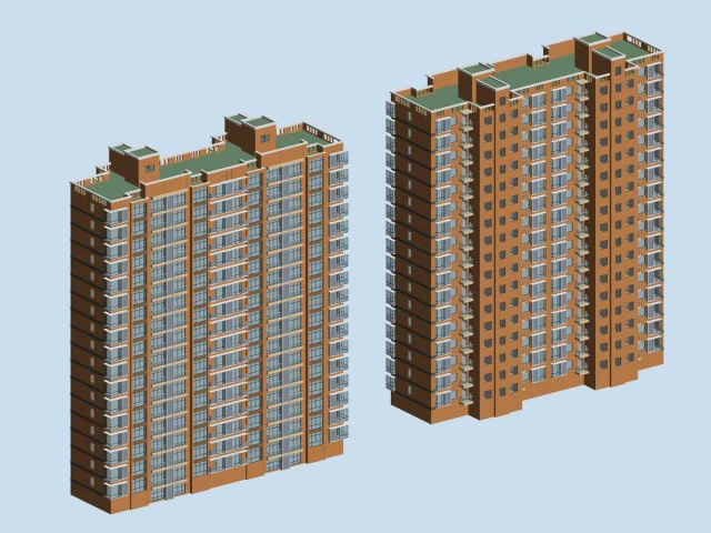 city government office building architectural design - 170 3D Model .c4d .max .obj .3ds .fbx .stl .blend 