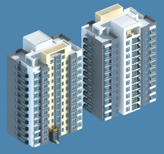 city government office building architectural design - 172 3D Model .c4d .max .obj .3ds .fbx .stl .blend 