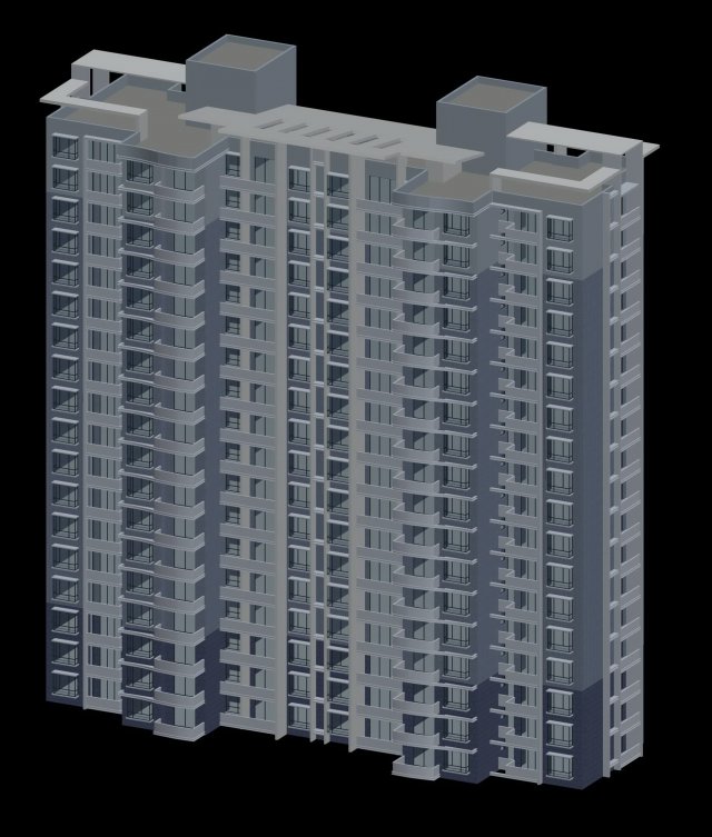 city government office building architectural design - 183 3D Модель .c4d .max .obj .3ds .fbx .stl .blend 