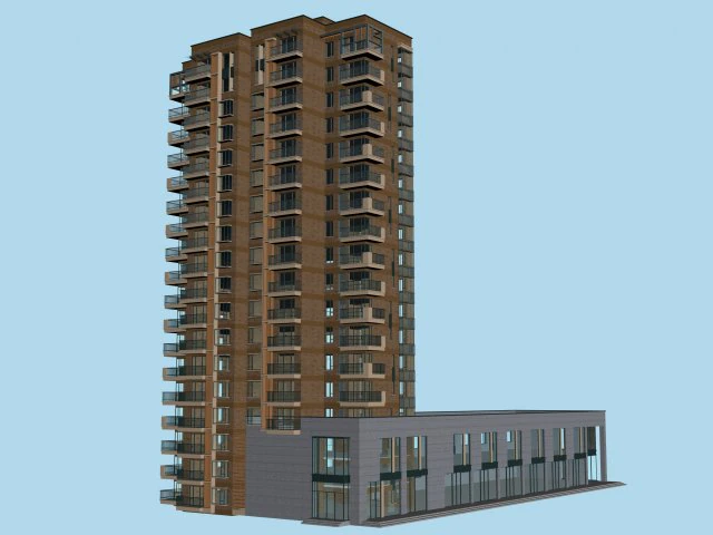 city government office building architectural design - 184 3D Model .c4d .max .obj .3ds .fbx .stl .blend 