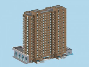 city government office building architectural design - 185 Modèle 3D