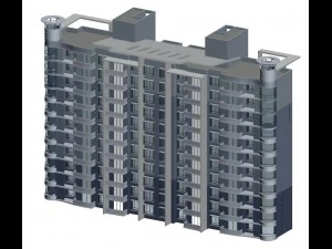 projekt architektoniczny budynku biurowego władz miejskich - 190 Model 3D