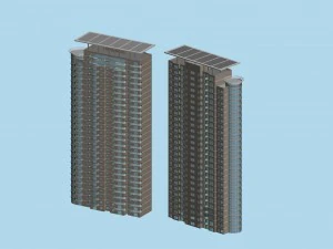projeto arquitet&ocirc;nico do pr&eacute;dio do governo municipal - 194 Modelo 3D