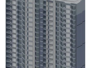 архітектурний проект будівлі міської адміністрації - 195 3D Модель