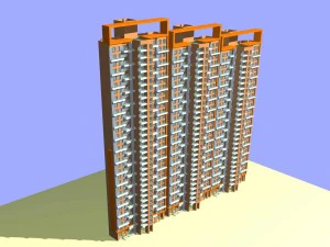 city government office building architectural design - 200 3D Model