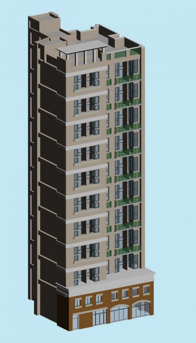 city government office building architectural design - 203 3D मॉडल .c4d .max .obj .3ds .fbx .stl .blend 