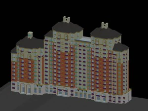 architectonisch ontwerp van stadskantoorgebouwen - 204 3D Model