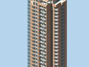 Architekturentwurf des B&uuml;rogeb&auml;udes der Stadtverwaltung - 205 3D Modell