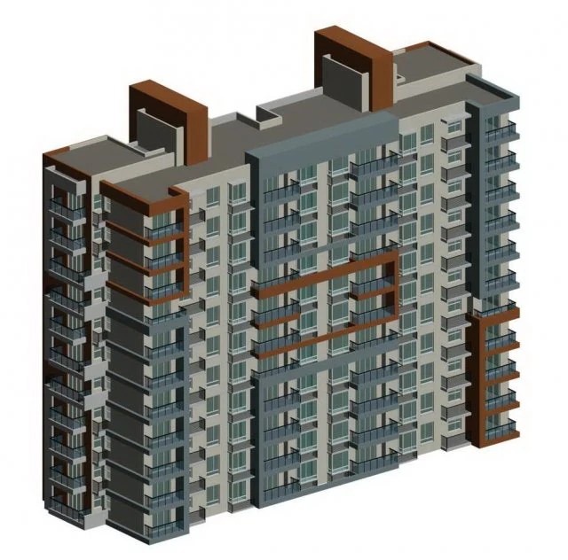 city government office building architectural design - 209 3D Model .c4d .max .obj .3ds .fbx .stl .blend 