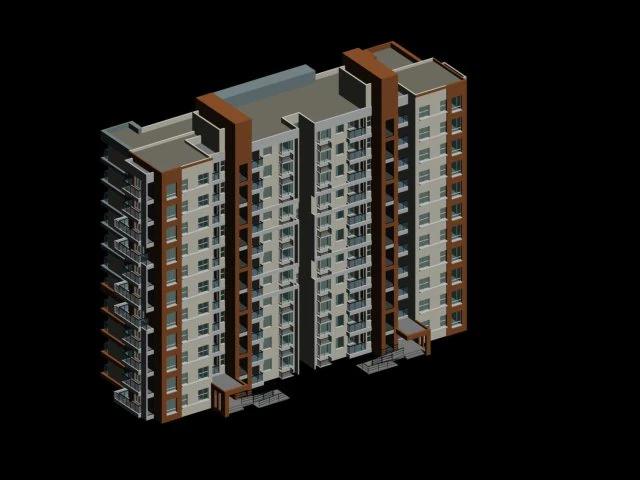 city government office building architectural design - 210 3D Model .c4d .max .obj .3ds .fbx .stl .blend