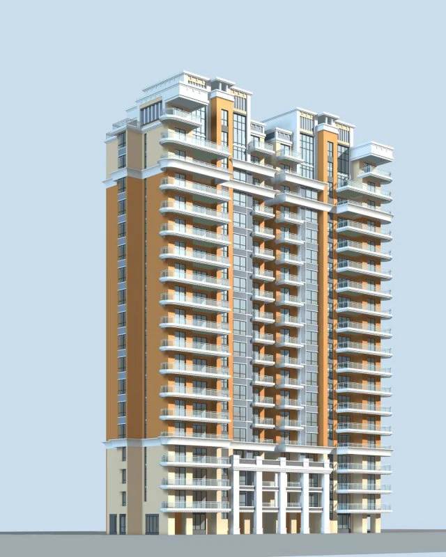 city government office building architectural design - 212 3D Model .c4d .max .obj .3ds .fbx .stl .blend 