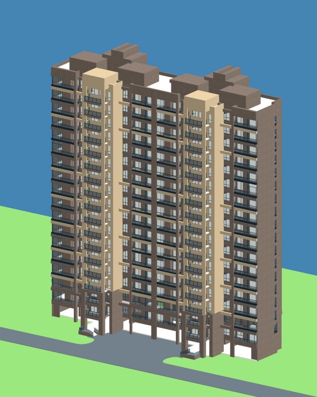city government office building architectural design - 214 3D Model .c4d .max .obj .3ds .fbx .stl .blend 