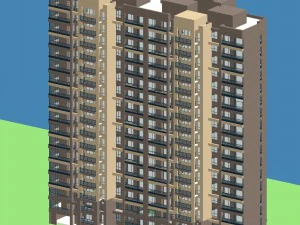 архітектурний проект будівлі міської адміністрації - 214 3D Модель