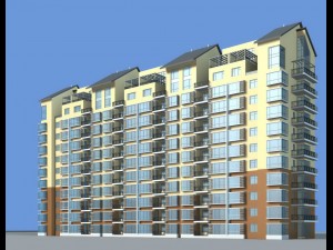city government office building architectural design - 215 3D Model