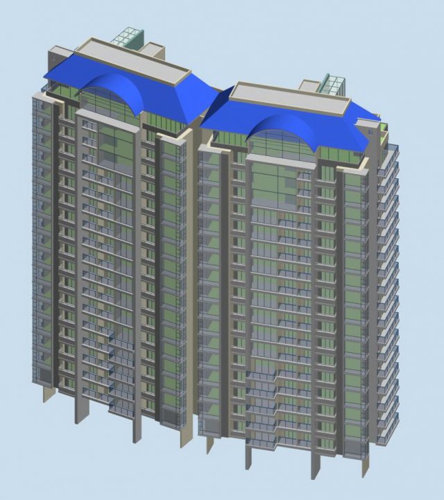 city government office building architectural design - 218 3D Model .c4d .max .obj .3ds .fbx .stl .blend 