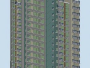 architectonisch ontwerp van stadskantoorgebouwen - 219 3D Model