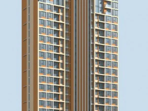 市役所庁舎建築設計 - 221 3Dモデル