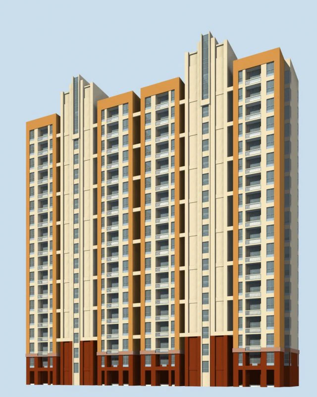 city government office building architectural design - 224 3D Model .c4d .max .obj .3ds .fbx .stl .blend