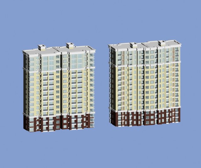 city government office building architectural design - 243 3D Model .c4d .max .obj .3ds .fbx .stl .blend 