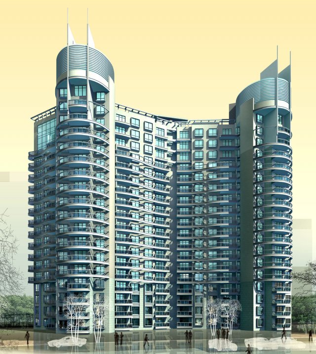 city government office building architectural design - 245 3D मॉडल .c4d .max .obj .3ds .fbx .stl .blend 