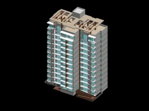 city government office building architectural design - 263 3D Model