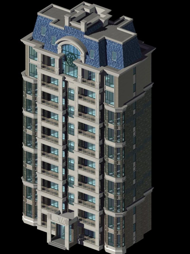 city government office building architectural design - 264 3D Model .c4d .max .obj .3ds .fbx .stl .blend