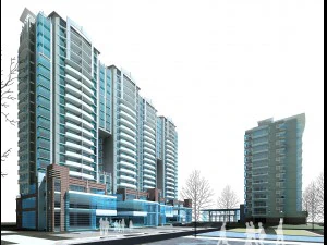 projekt architektoniczny budynku biurowego władz miejskich - 271 Model 3D