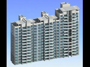 市役所庁舎建築設計 - 283 3Dモデル
