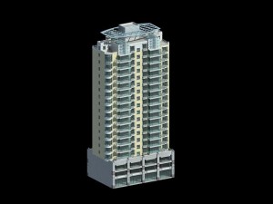 city government office building architectural design - 286 Modèle 3D
