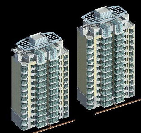 city government office building architectural design - 287 3D Модель .c4d .max .obj .3ds .fbx .stl .blend