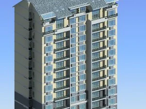 şehir h&uuml;k&uuml;meti ofis binası mimari tasarımı - 290 3D Model