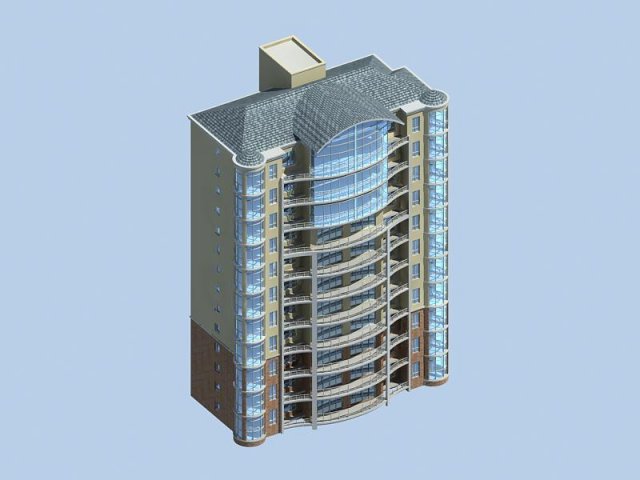 city government office building architectural design - 292 3D Модель .c4d .max .obj .3ds .fbx .stl .blend 