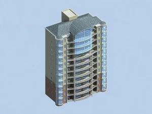 city government office building architectural design - 292 3D Model