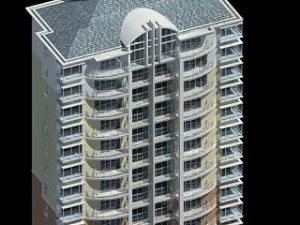 projekt architektoniczny budynku biurowego władz miejskich - 297 Model 3D