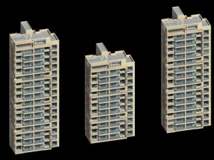 Progettazione architettonica dell'edificio per uffici del governo della città - 302 Modello 3D