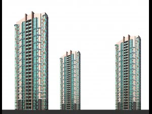 conception architecturale d'un immeuble de bureaux du gouvernement de la ville - 316 Modèle 3D