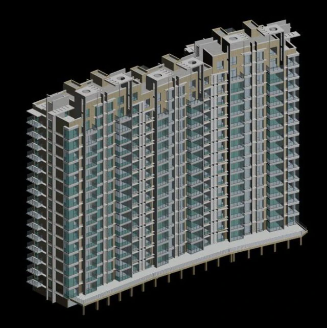 city government office building architectural design - 342 3D Model .c4d .max .obj .3ds .fbx .stl .blend 
