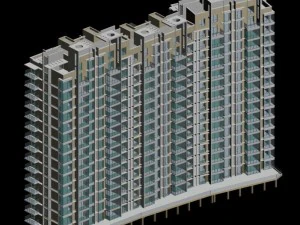 desain arsitektur gedung perkantoran pemerintah kota - 342 Model 3D