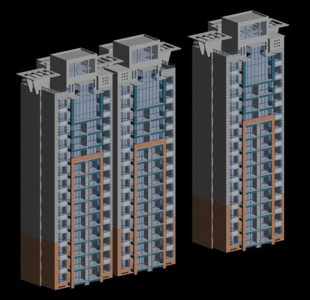 city government office building architectural design - 349 3D Model .c4d .max .obj .3ds .fbx .stl .blend 