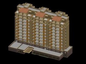 市役所庁舎建築設計 - 355 3Dモデル