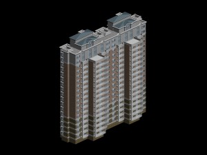 city government office building architectural design - 362 3D Model